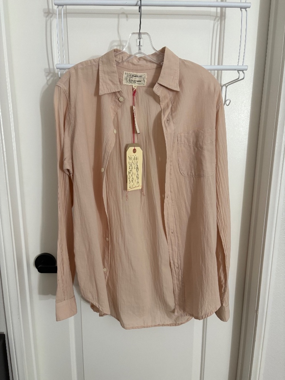 Current Elliott The Prep School Shirt Light Pink Women’s Size Small NWT